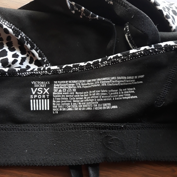 Rare Style, Y - back, Victoria's Secret Black and White Patterned Sports Bra - Picture 5 of 7